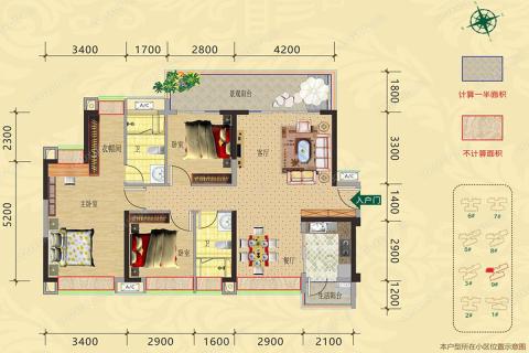 阳江绿景湾户型图,绿景湾平面图,小区楼盘户型-阳江楼讯