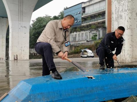 全部销毁！九龙坡区集中销毁一批非法捕捞违禁渔具