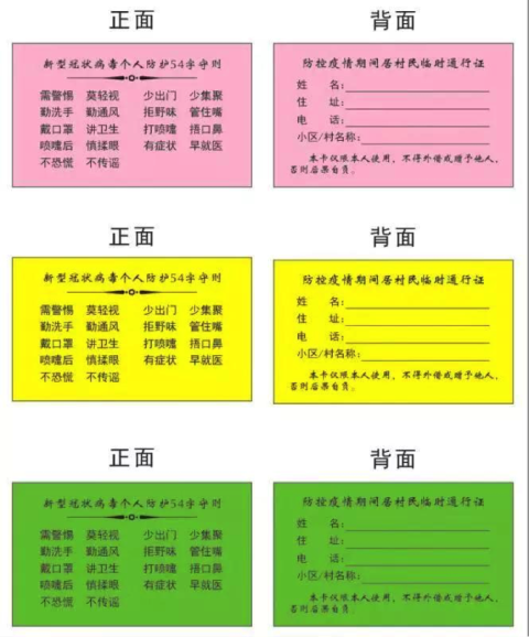 出入证分绿、黄、粉，上海顾村镇75个居委实行分色管理法
