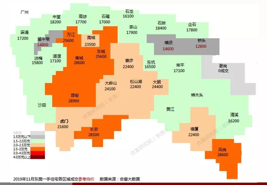东莞房价地图2020图片