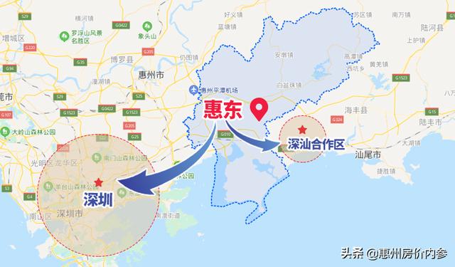 惠东地处深圳东部与深汕合作区必经要道,拥有绝佳的地理位置,惠东高铁