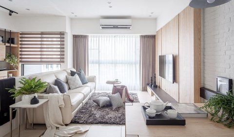 东莞装修简约的质感 120平米现代风格三居室设计