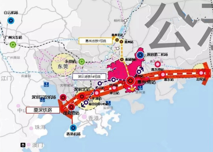 惠州南站新城规划图图片