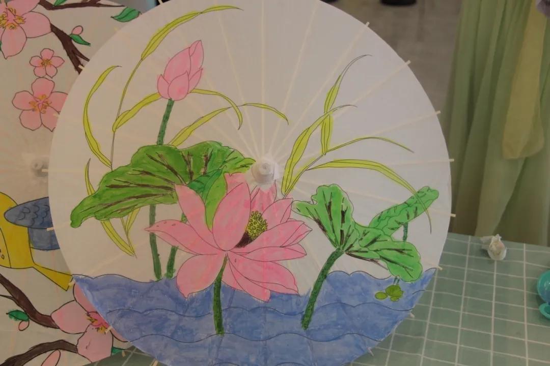 白纸伞绘画图儿童图片