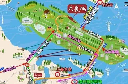 崇明岛·大爱城,集地铁,公路,水运