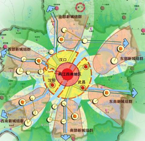 一张图告诉你武汉未来发展重点在哪，三大发展轴和三个新城在哪？