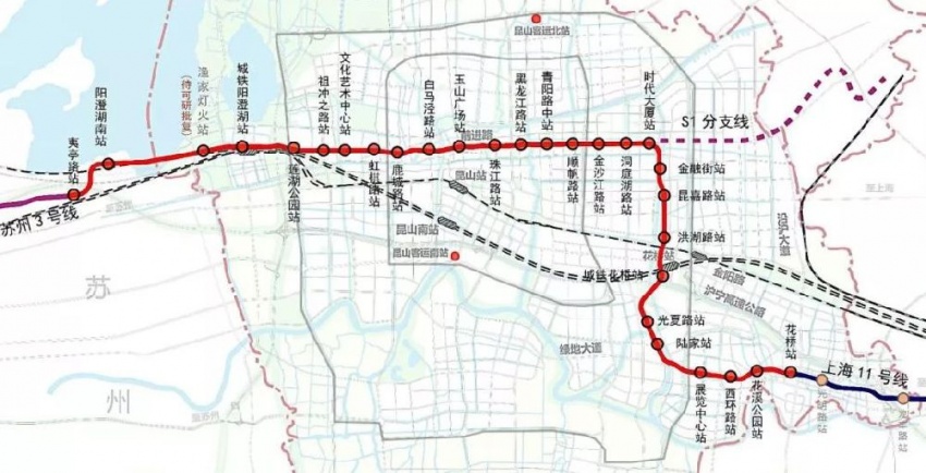 rail transit line s1)是苏州市正在建设的一条地铁线路,预计于2023年
