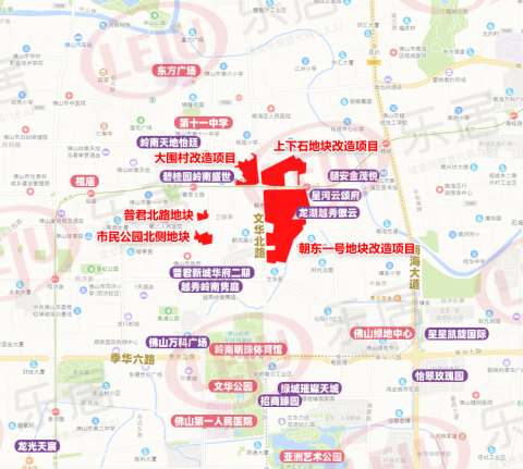 起底！禅城50宗旧改地图！集中地铁沿线！朝安、深村、城北要大改