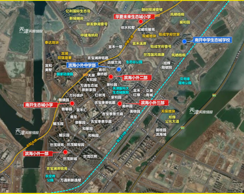 天津生态城地图全景图图片