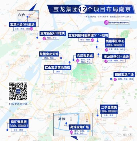 神速！宝龙南京布局12个项目，包含8座购物中心！