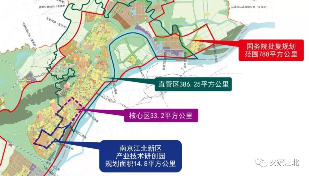 南京江北新区直管区图图片