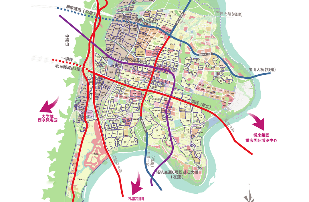 重庆蔡家滨江路规划图片